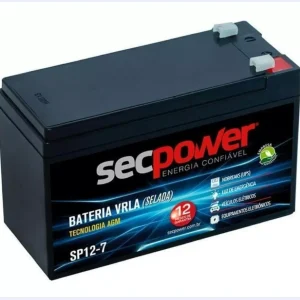 Bateria selada 12v 7ah Sec Power para alarmes